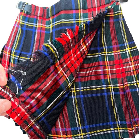 Highland Home Industries Scotland Red Stewart tartan Plaid wool Girls Ki… - Picture 4 of 4